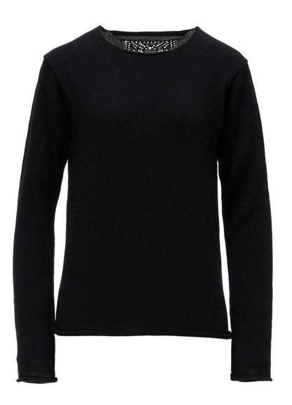 WOOL JERSEY LACE PULLOVER