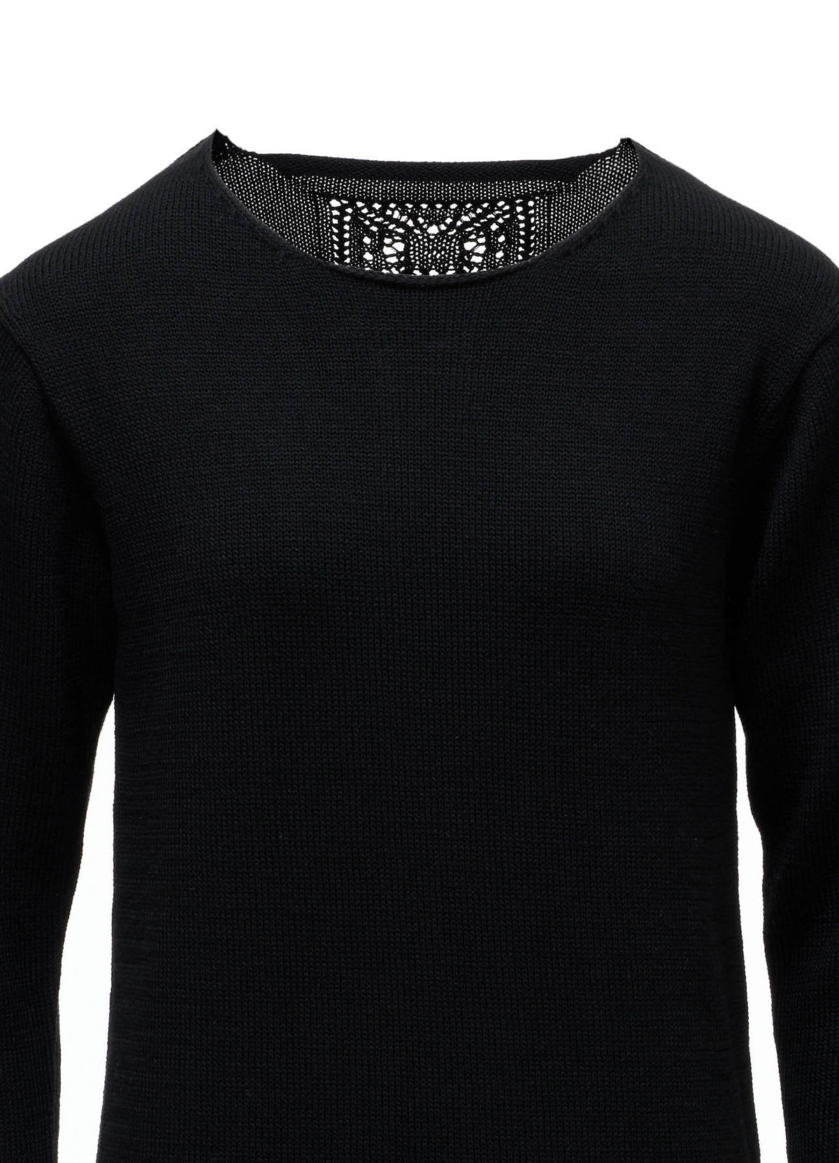 WOOL JERSEY LACE PULLOVER