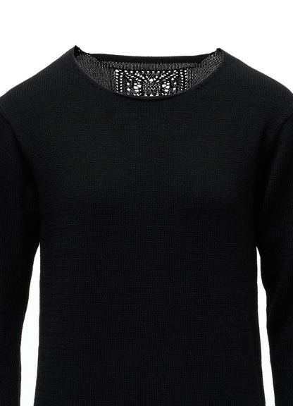 WOOL JERSEY LACE PULLOVER