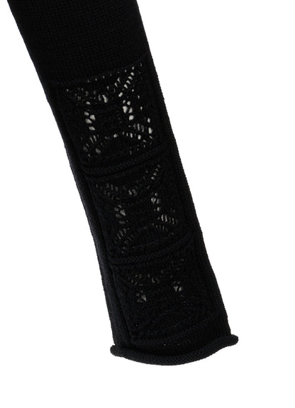 WOOL JERSEY LACE PULLOVER