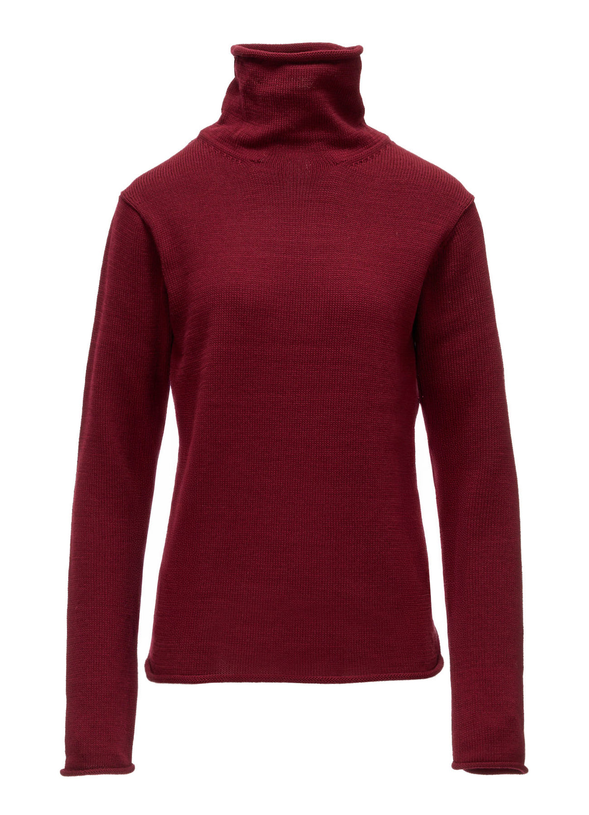 WOOL JERSEY LACE HIGH NECK PULLOVER