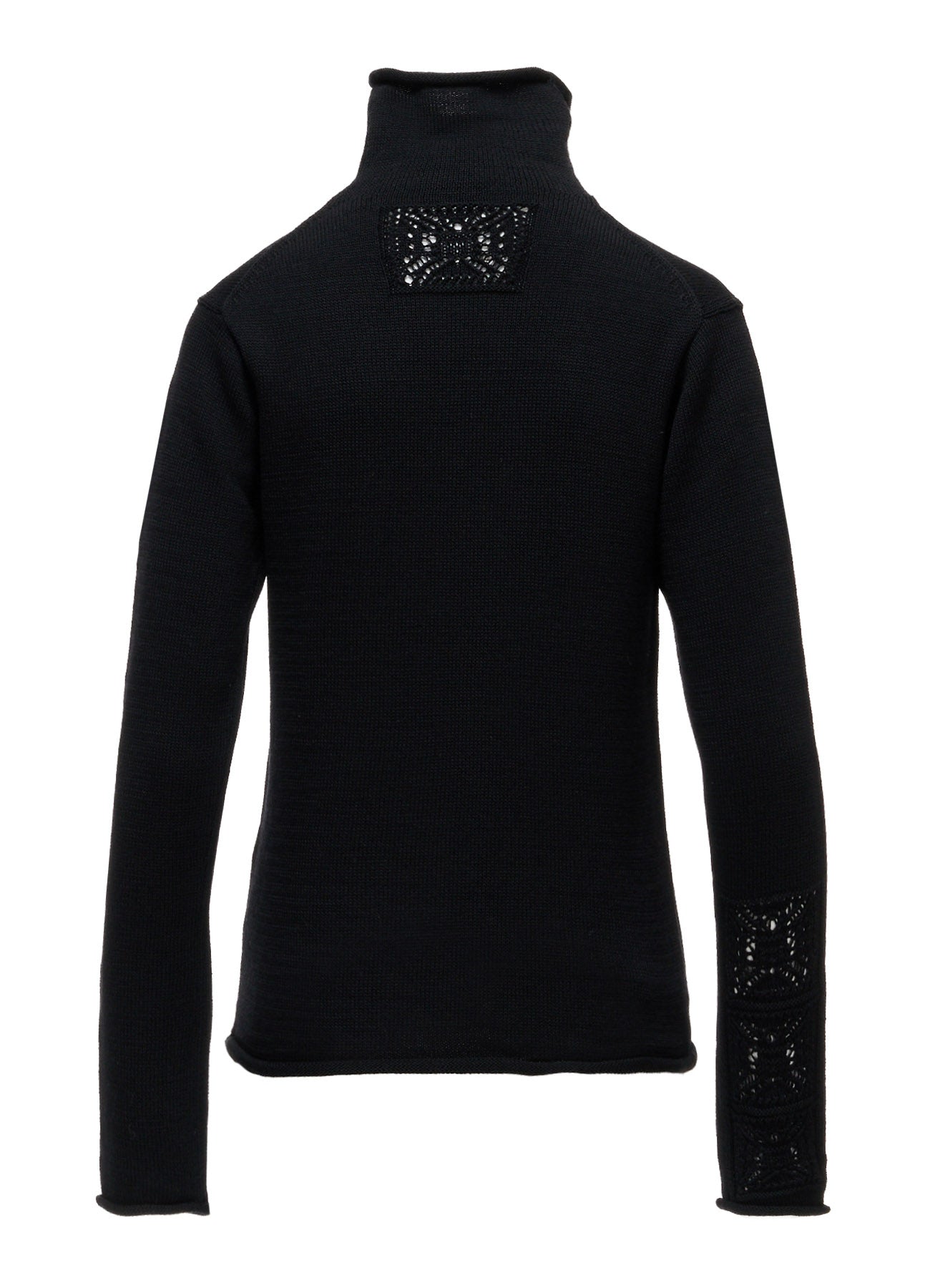 WOOL JERSEY LACE HIGH NECK PULLOVER – THE SHOP YOHJI YAMAMOTO