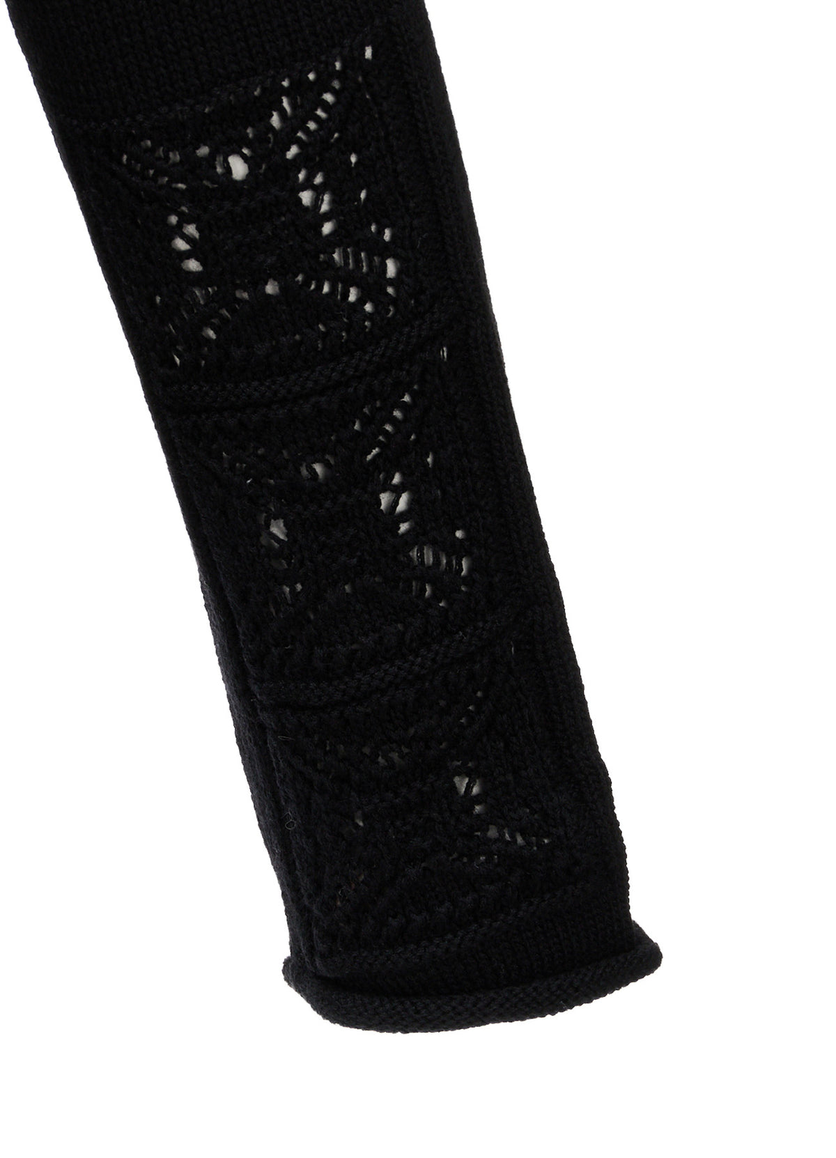 WOOL JERSEY LACE HIGH NECK PULLOVER