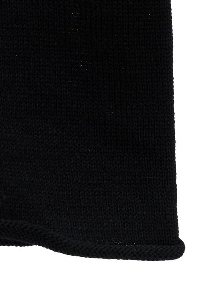 WOOL JERSEY LACE HIGH NECK PULLOVER