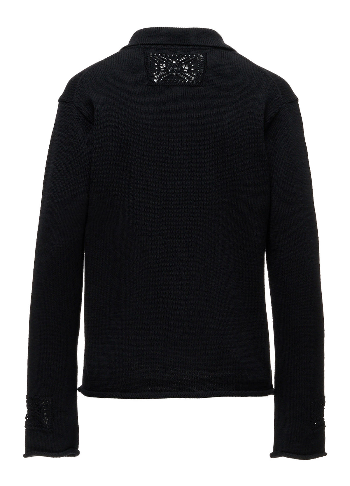 WOOL JERSEY LACE CARDIGAN