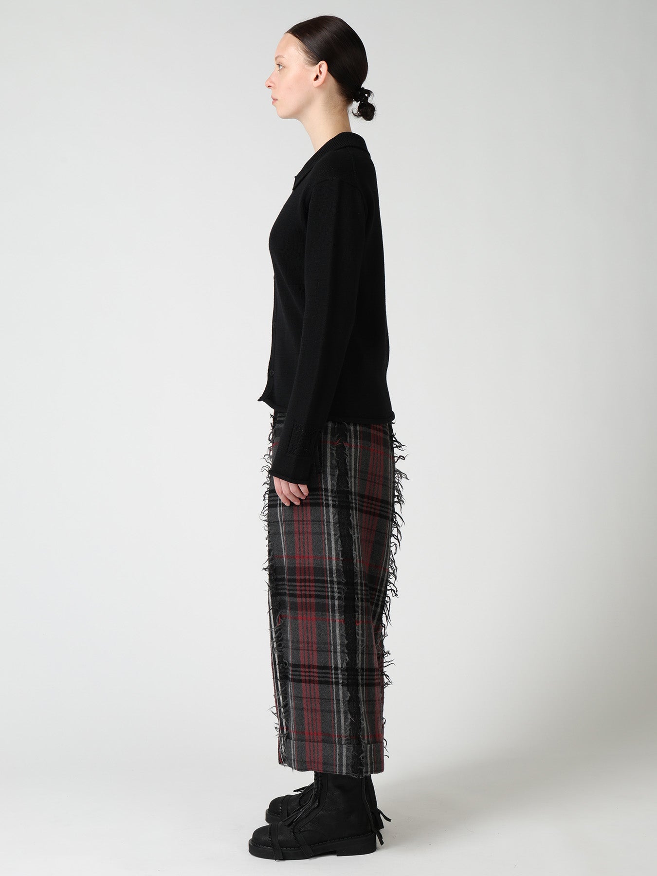 WOOL JERSEY LACE CARDIGAN