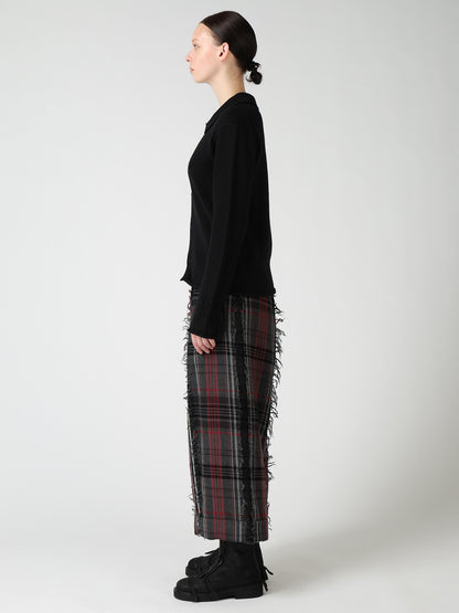 WOOL JERSEY LACE CARDIGAN