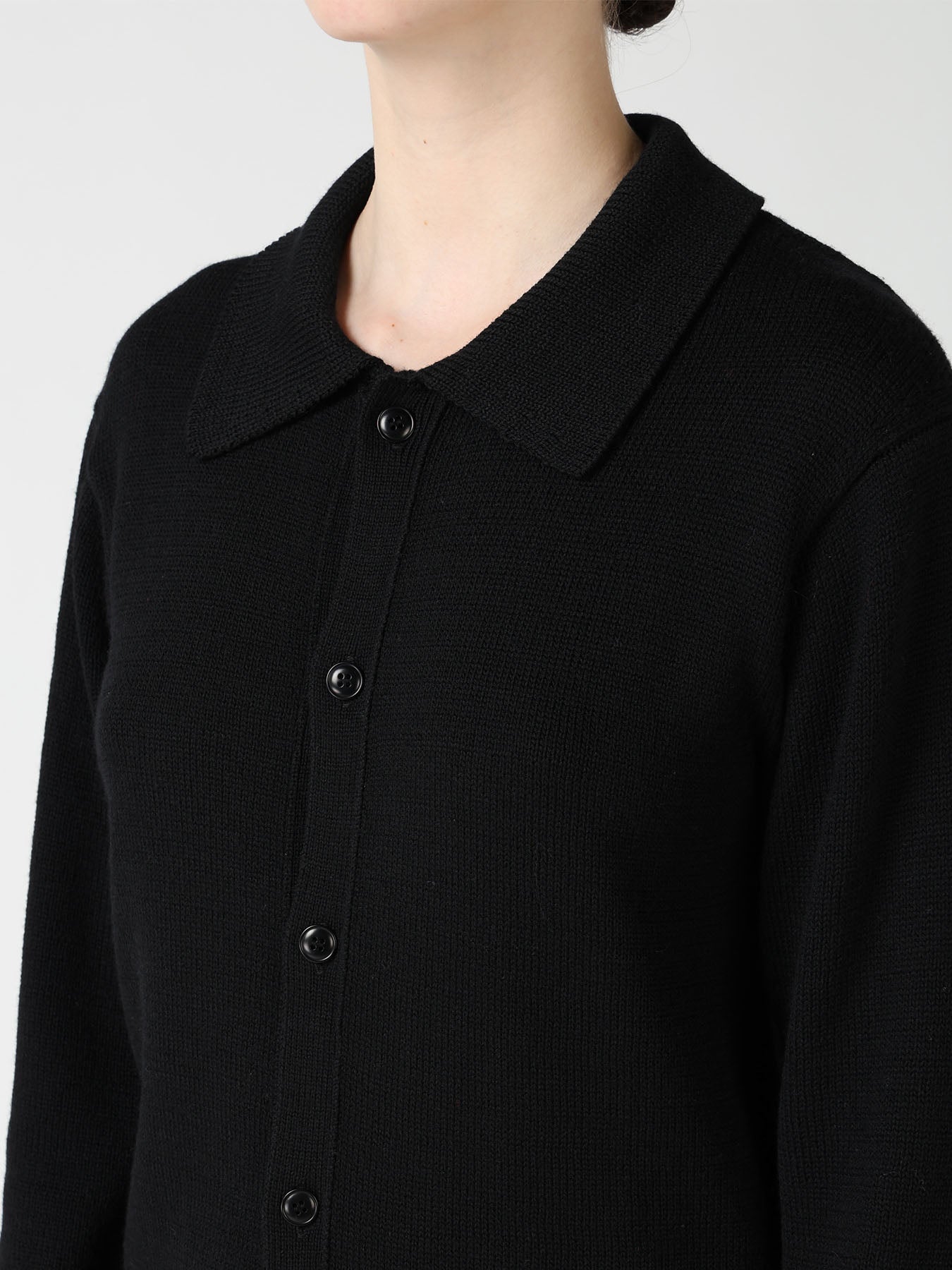 WOOL JERSEY LACE CARDIGAN