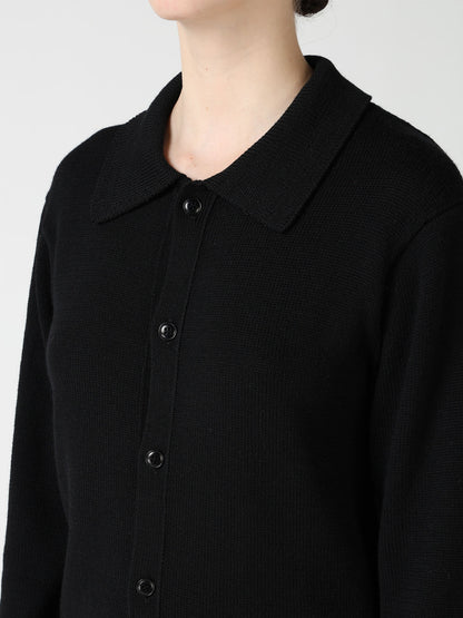 WOOL JERSEY LACE CARDIGAN
