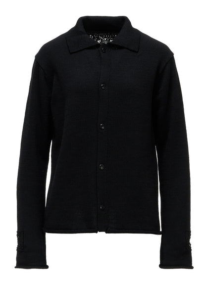 WOOL JERSEY LACE CARDIGAN