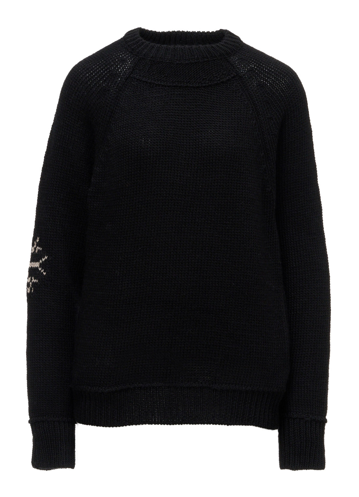 WOOL JERSEY INTARSIA PULLOVER