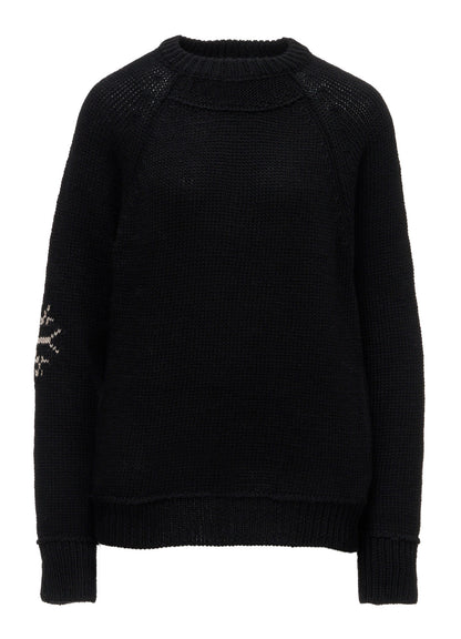 WOOL JERSEY INTARSIA PULLOVER
