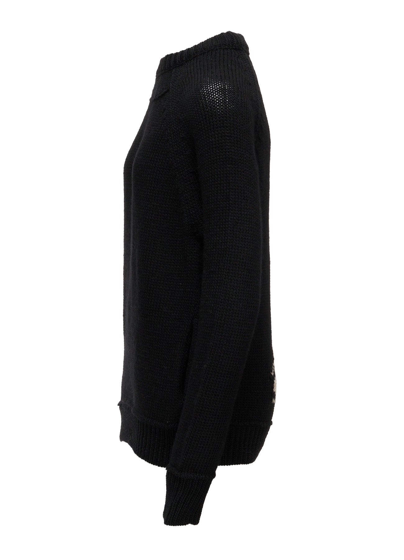 WOOL JERSEY INTARSIA PULLOVER – THE SHOP YOHJI YAMAMOTO