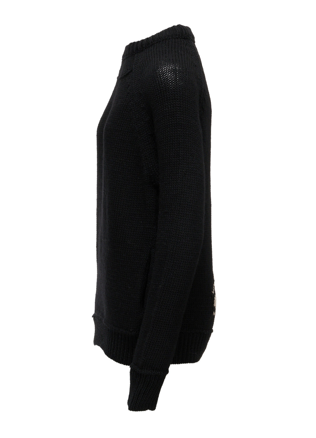 WOOL JERSEY INTARSIA PULLOVER
