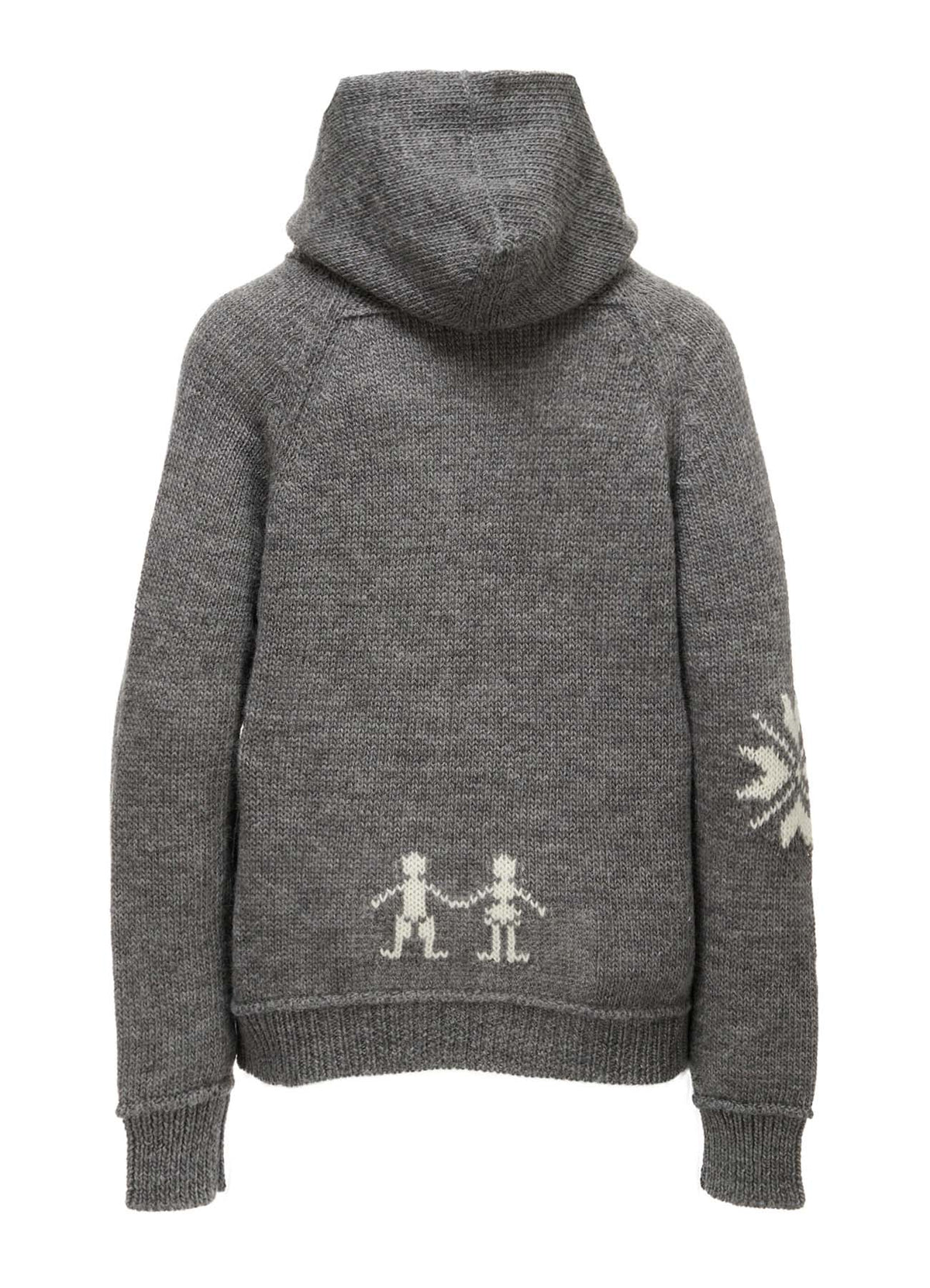WOOL JERSEY INTARSIA HOODIE