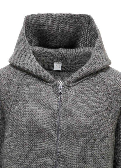 WOOL JERSEY INTARSIA HOODIE
