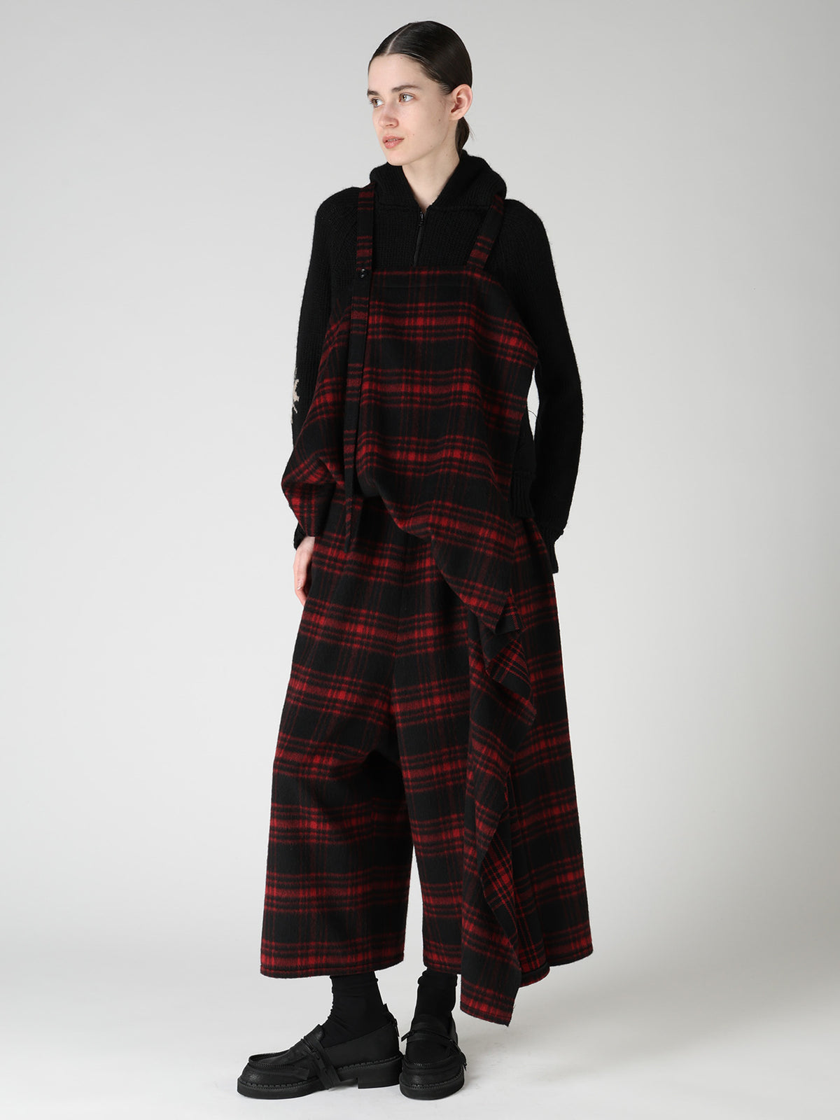 WOOL JERSEY INTARSIA HOODIE