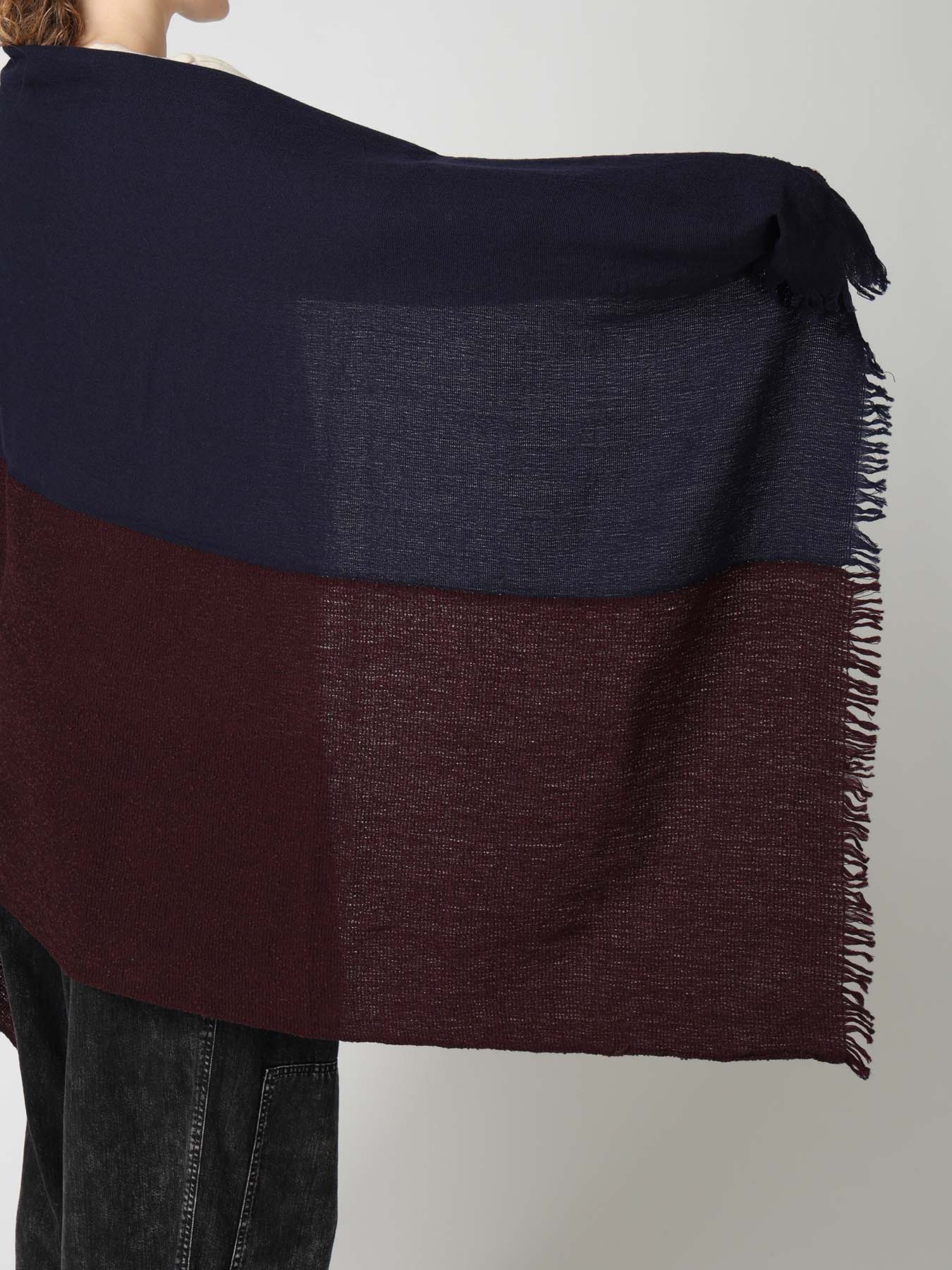 WOOL PLAIN WEAVE DOUBLE LAYER SCARF – THE SHOP YOHJI YAMAMOTO