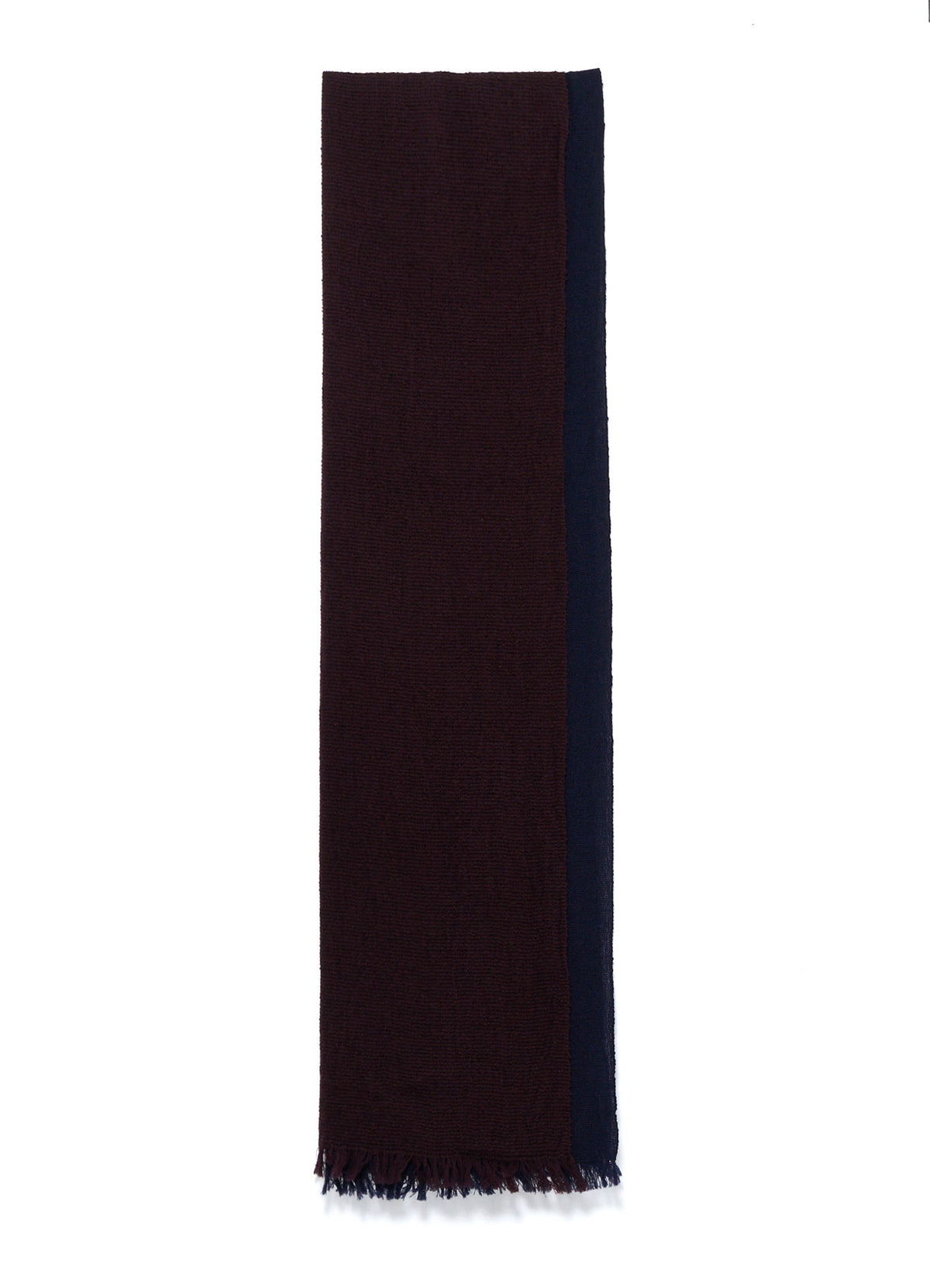 WOOL PLAIN WEAVE DOUBLE LAYER SCARF