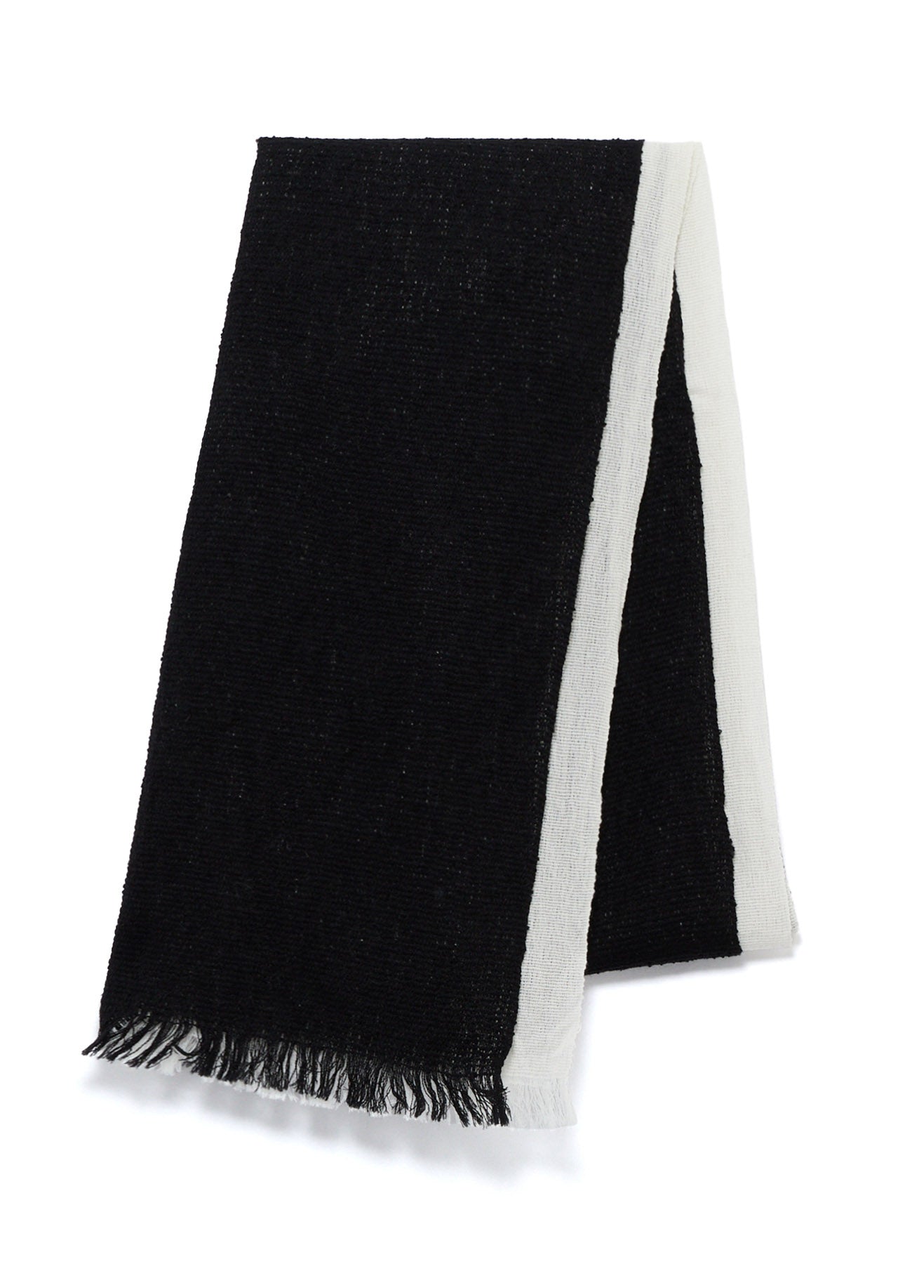 WOOL PLAIN WEAVE DOUBLE LAYER SCARF – THE SHOP YOHJI YAMAMOTO