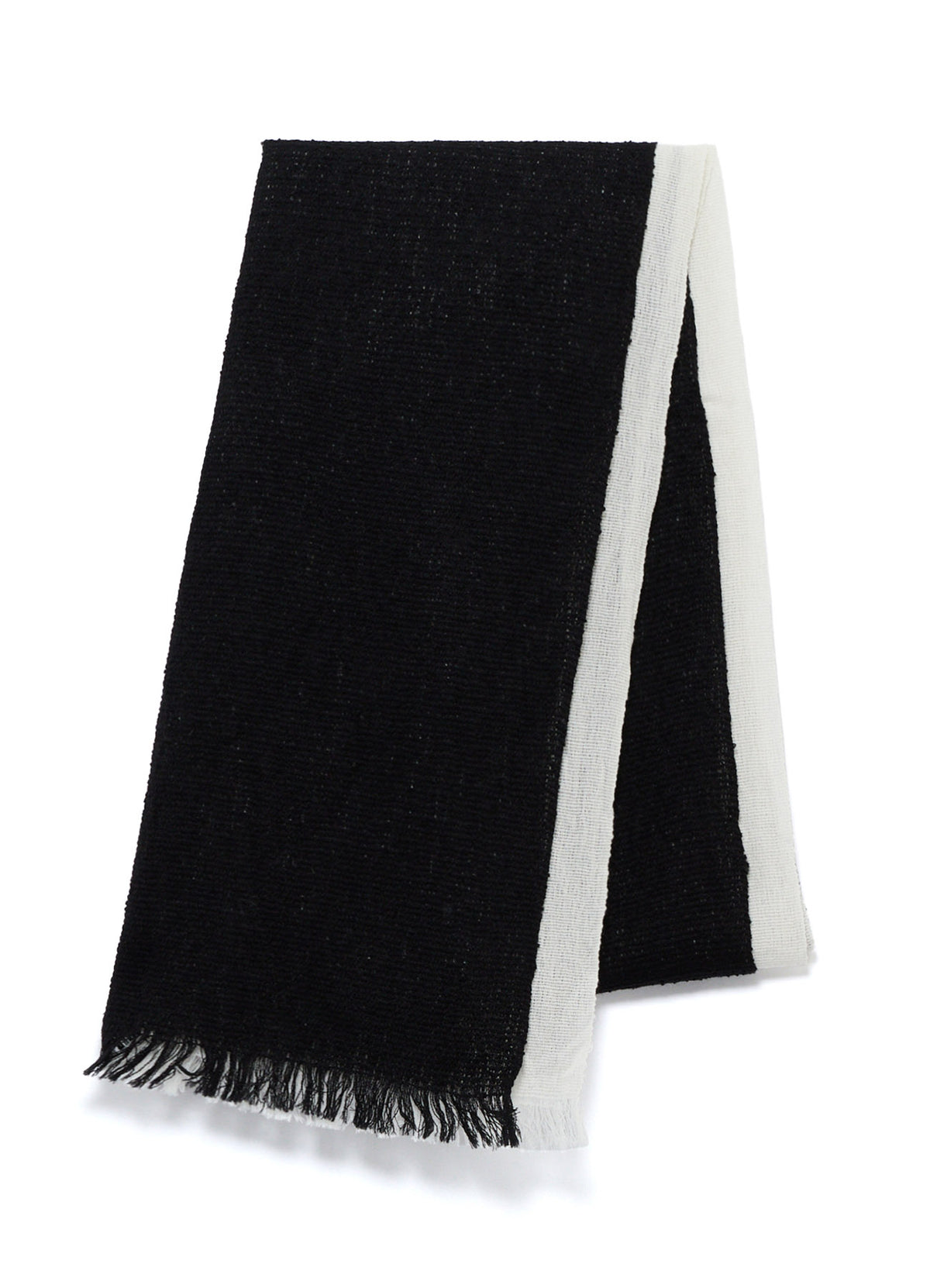 WOOL PLAIN WEAVE DOUBLE LAYER SCARF
