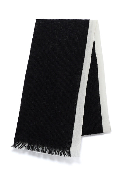 WOOL PLAIN WEAVE DOUBLE LAYER SCARF