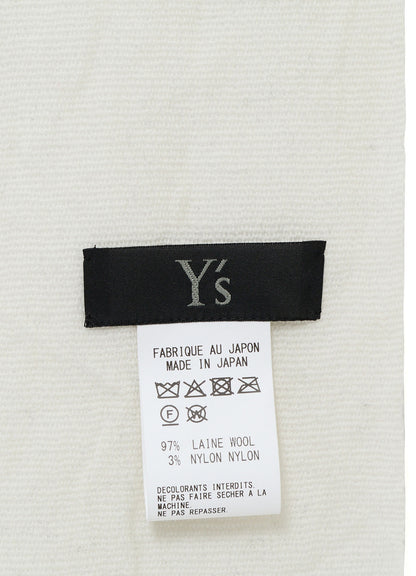 WOOL PLAIN WEAVE DOUBLE LAYER SCARF