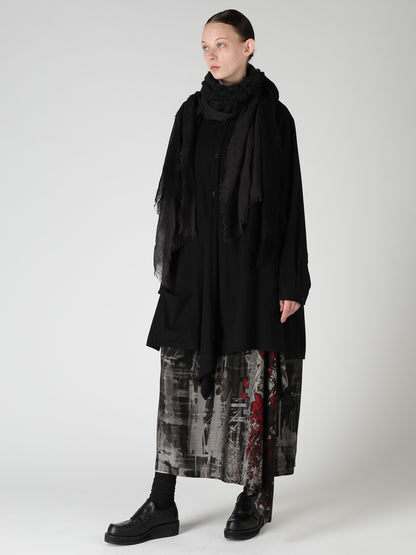 WOOL PLAIN-WEAVE CROSS STOLE