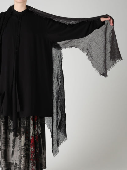 WOOL PLAIN-WEAVE CROSS STOLE