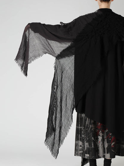 WOOL PLAIN-WEAVE CROSS STOLE
