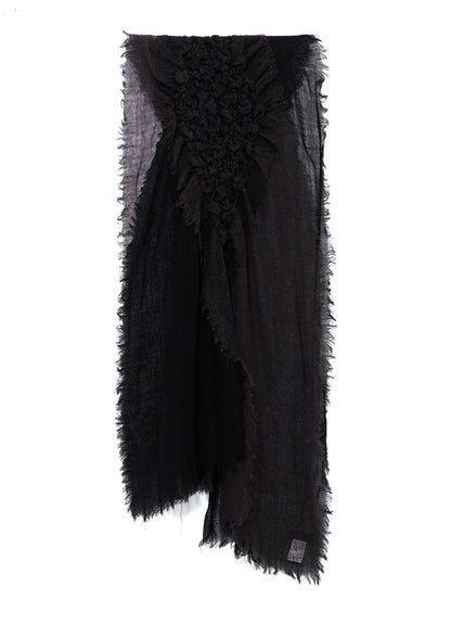 WOOL PLAIN-WEAVE CROSS STOLE
