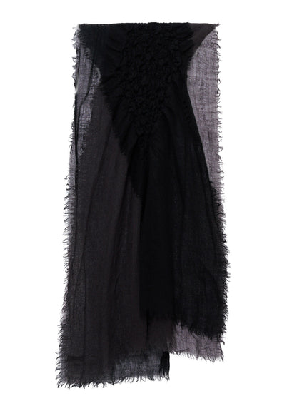 WOOL PLAIN-WEAVE CROSS STOLE