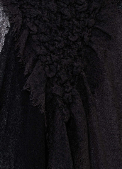 WOOL PLAIN-WEAVE CROSS STOLE