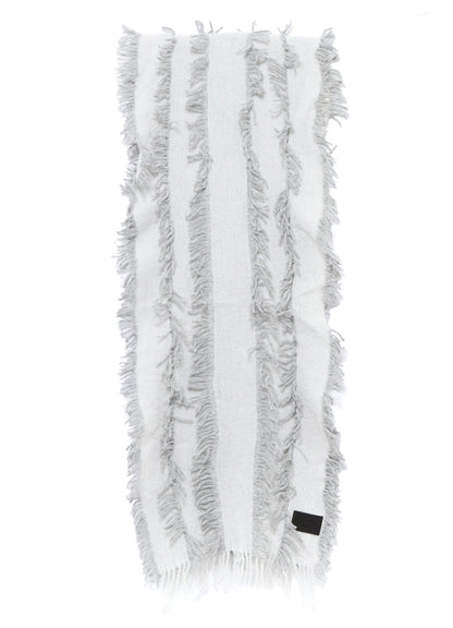 WOOL SATIN-WEAVE CUT STOLE