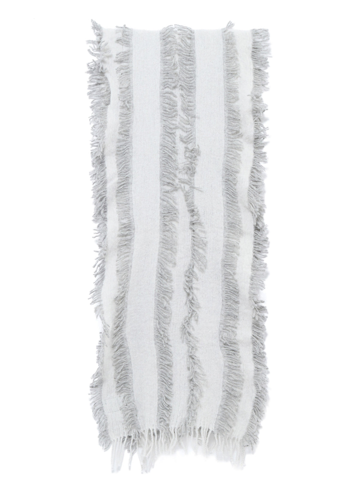 WOOL SATIN-WEAVE CUT STOLE