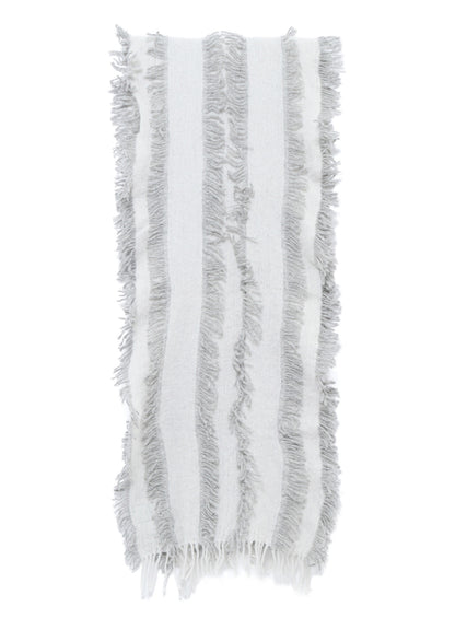 WOOL SATIN-WEAVE CUT STOLE