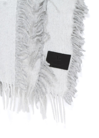 WOOL SATIN-WEAVE CUT STOLE
