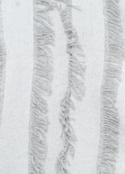 WOOL SATIN-WEAVE CUT STOLE