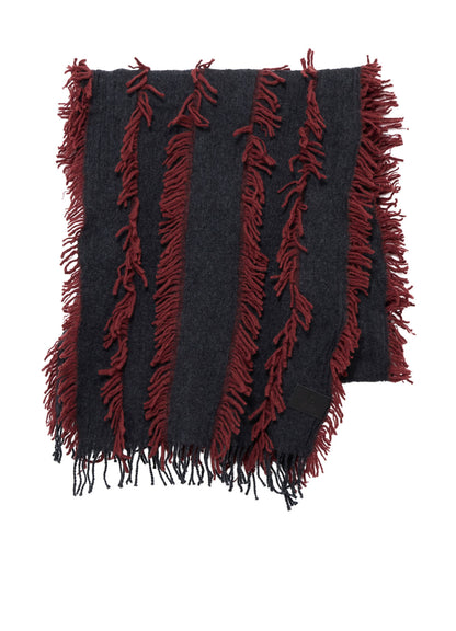 WOOL SATIN-WEAVE CUT STOLE