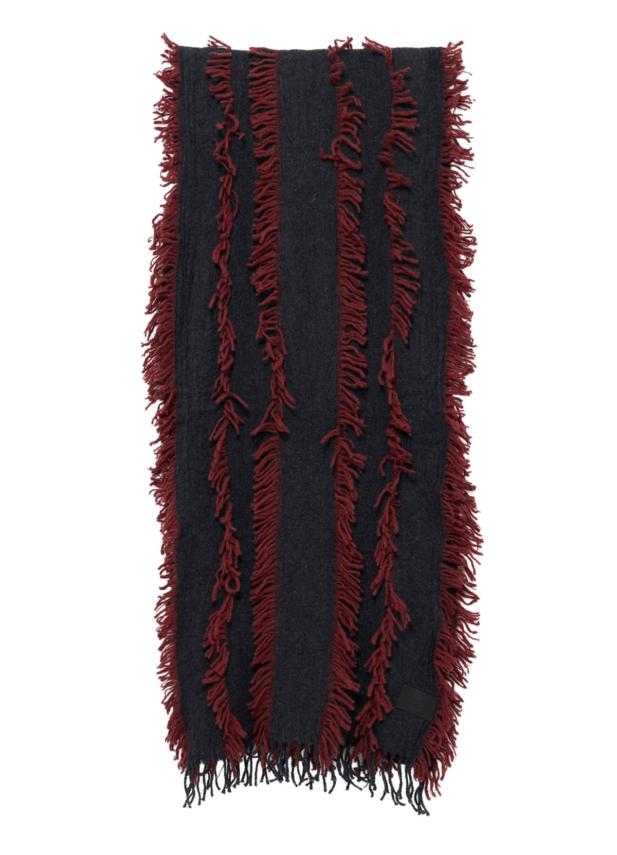 WOOL SATIN-WEAVE CUT STOLE