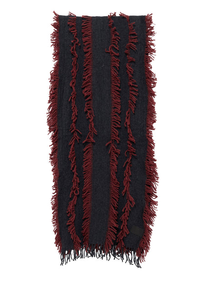 WOOL SATIN-WEAVE CUT STOLE