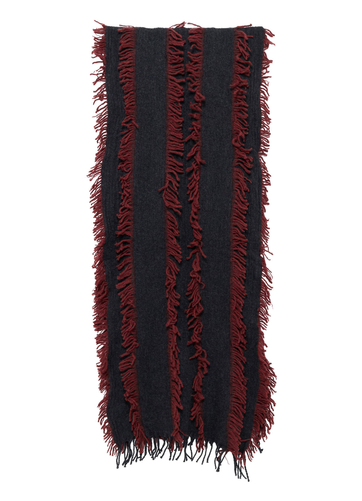 WOOL SATIN-WEAVE CUT STOLE