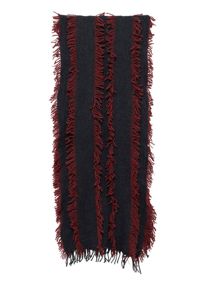 WOOL SATIN-WEAVE CUT STOLE