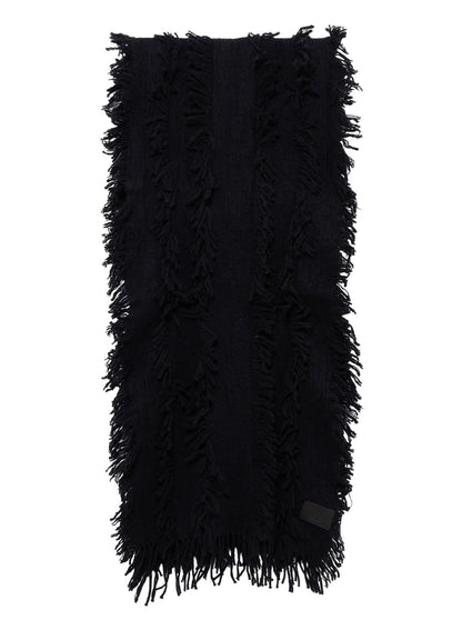 WOOL SATIN-WEAVE CUT STOLE