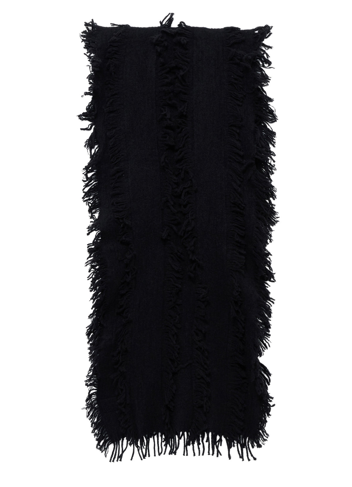 WOOL SATIN-WEAVE CUT STOLE