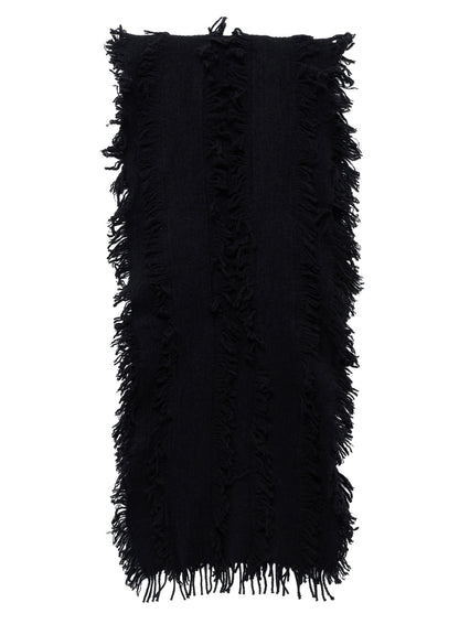 WOOL SATIN-WEAVE CUT STOLE