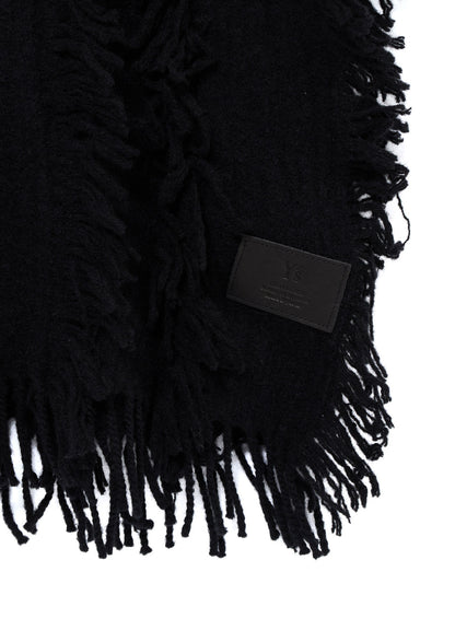 WOOL SATIN-WEAVE CUT STOLE