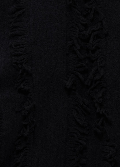 WOOL SATIN-WEAVE CUT STOLE