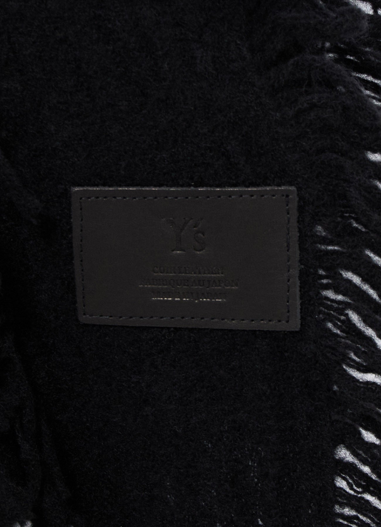 WOOL SATIN-WEAVE CUT STOLE – THE SHOP YOHJI YAMAMOTO