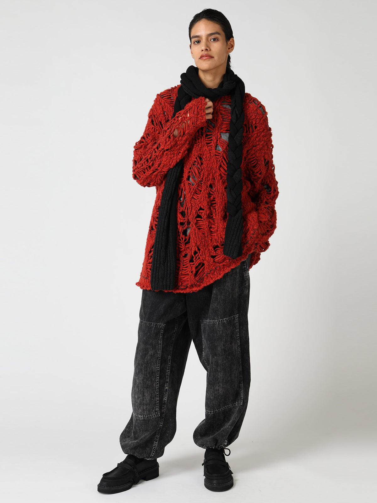 WOOL BRAIDED SCARF